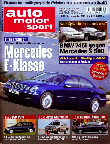 Deckblatt Auto Motor und Sport (25/2001)